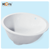 Hot Sale White Washing Basin 100% Pure Stone Acrylic Bathroom Sink WB009