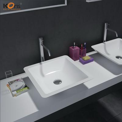 Acrylic Solid Surface Integrated Bathroom Sink And Countertop WB2058