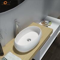 European Style Above Counter Bathroom Ceramic Oval Shaped Face Wash Basin WB2108
