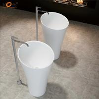 Best Quality Artificial Stone Solid Surface Freestanding Basin WB2198
