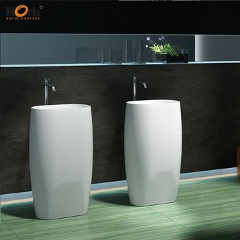 Best Quality Acrylic Solid Surface Bathroom Freestanding Basin WB2034