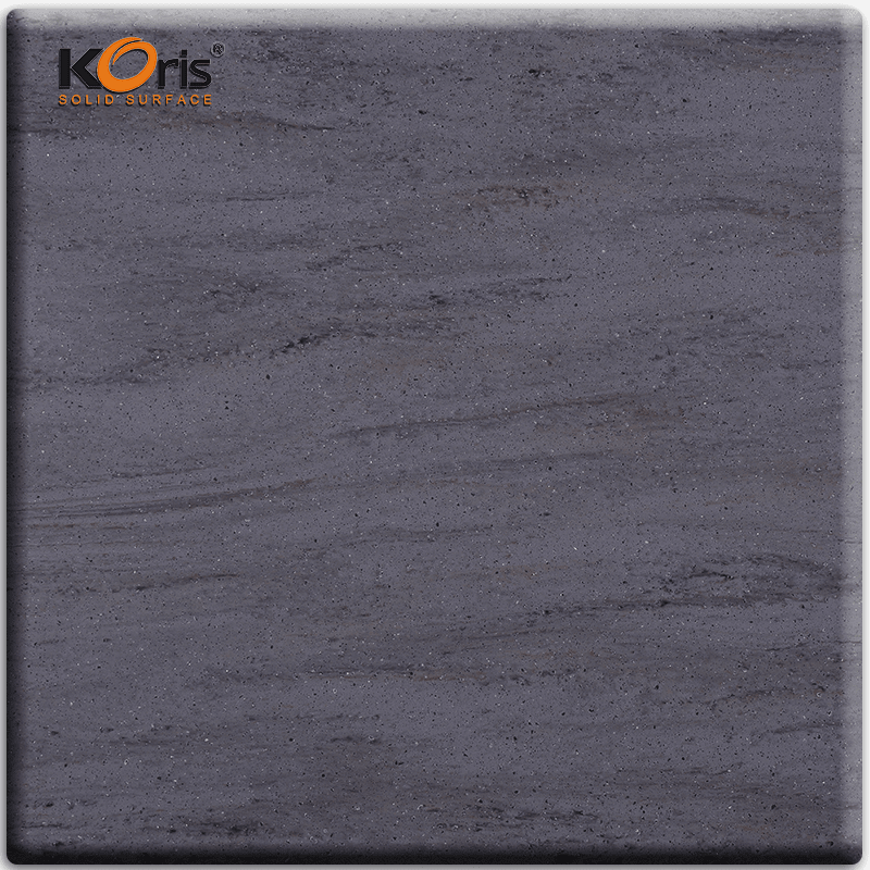 Koris Grey Color Artificial Marble Acrylic Solid Surface For Kitchen NW5832